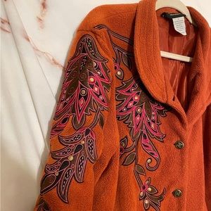 Bob Mackie Wearable Art Fleece Jacket